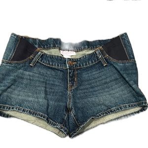 Isabel Maternity by Ingrid & Isabel Dark Blue Denim Maternity Shorts